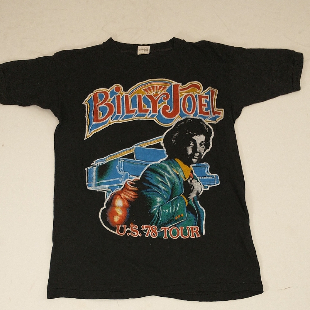 1978 Billy Joel Concert T Shirt US North American Tour Vintage Piano Man Tee 70s